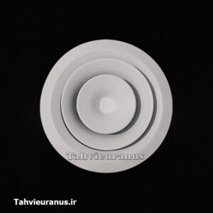 دریچه گرد سقفی آلومینیومی قطر 20