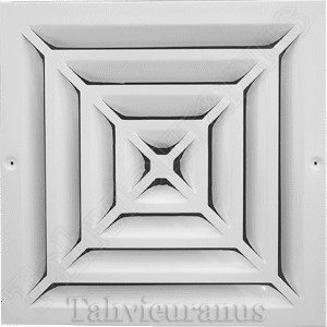 دریچه سقفی آلومینیومی اقتصادی 25x25